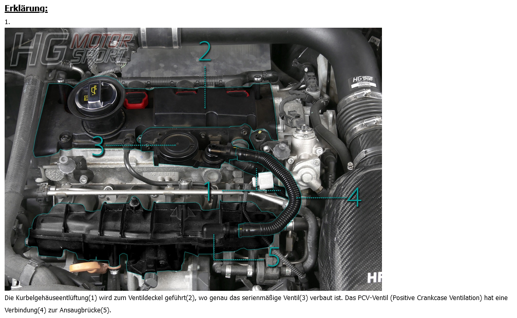 PCV FIX schwarz VAG 2.0 T(F)SI E4/E5 HF-Series Tuning